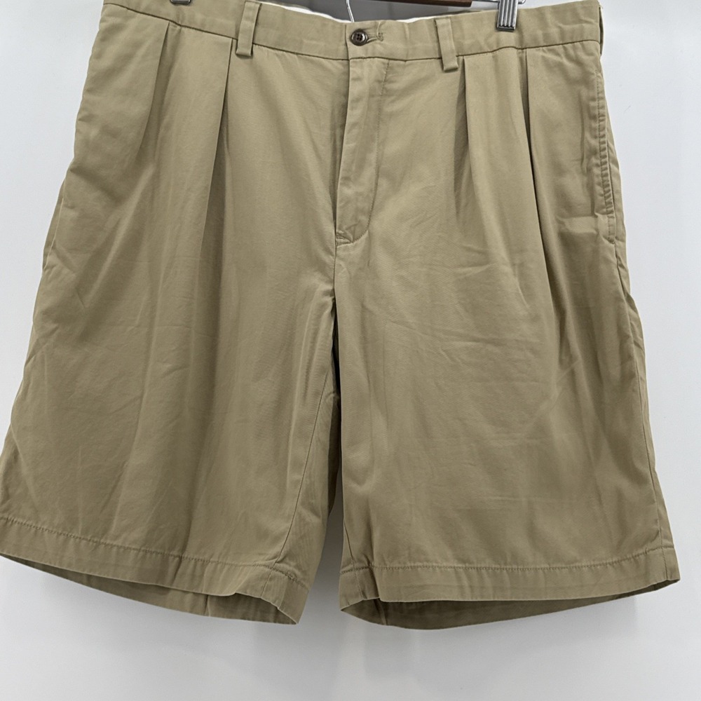 Polo  classic golf short Ralph Lauren shorts‎ mens 36 tan pleated shield logo
